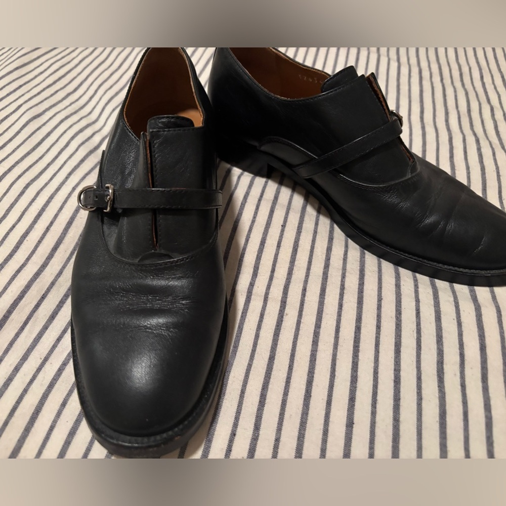 Black Balenciaga monk strap loafers / oxfords in size 37 / 6.5